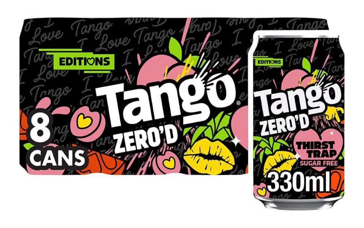 Tango Zero’d Thirst Trap Sugar Free - Peach, Pineapple & Orange, 330ml (Pack of 8)