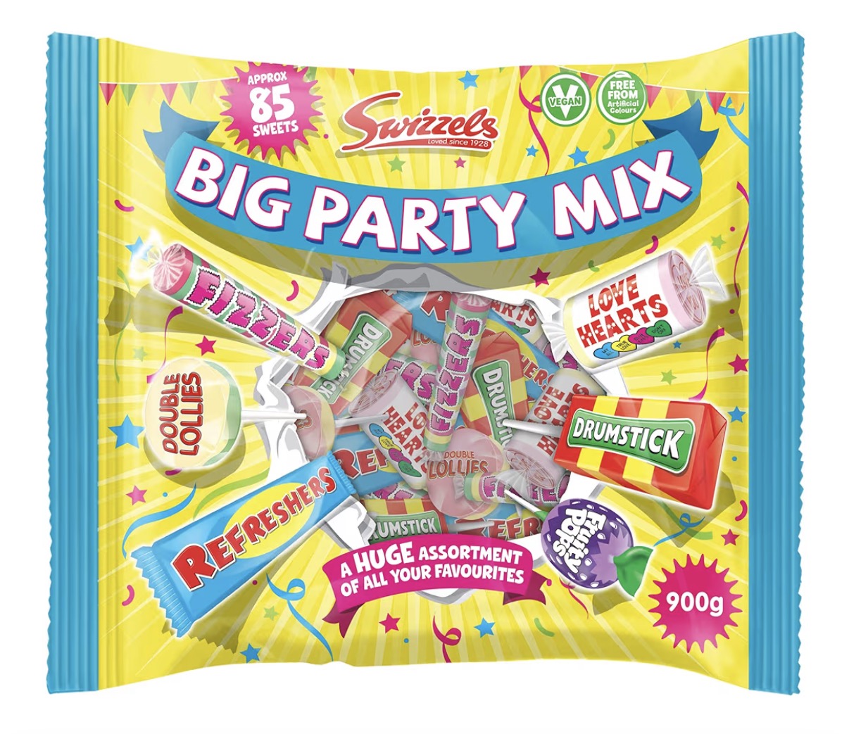 Swizzels Big Party Sweets Mix Bag 900g - A Large Selection of Delicious & Fruity Sweet Treats, Perfect for Parties and Special Occasions