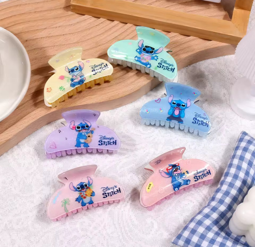 6PCS Disney Stitch girl acrylic hair claw clip