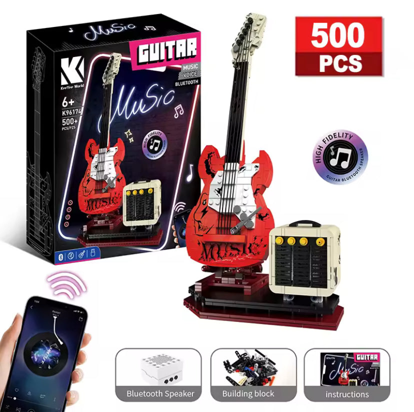 Artist Guitar APP Control Building Blocks Bricks Technical With Bluetooth Audio USB Gift
