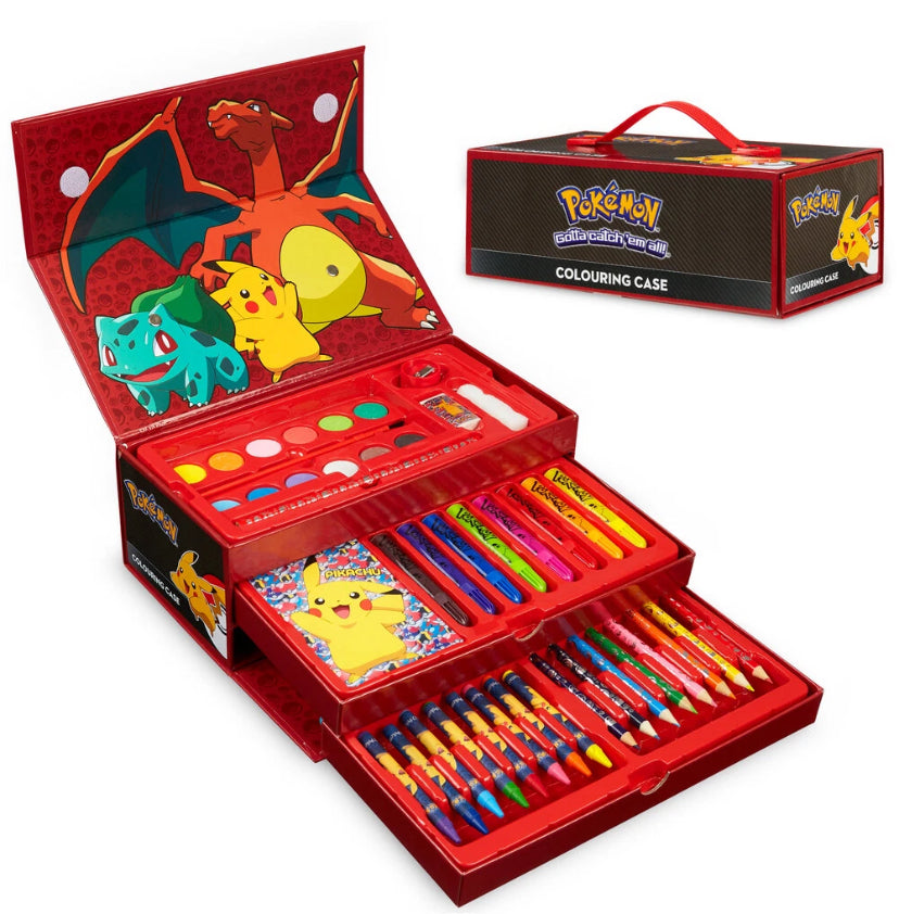 Pokemon Art Set, Colouring Sets for Children, Over 40 Art Supplies for Kids