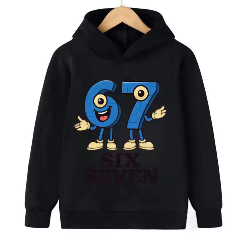 67 Baby Vibes" children's hoodie