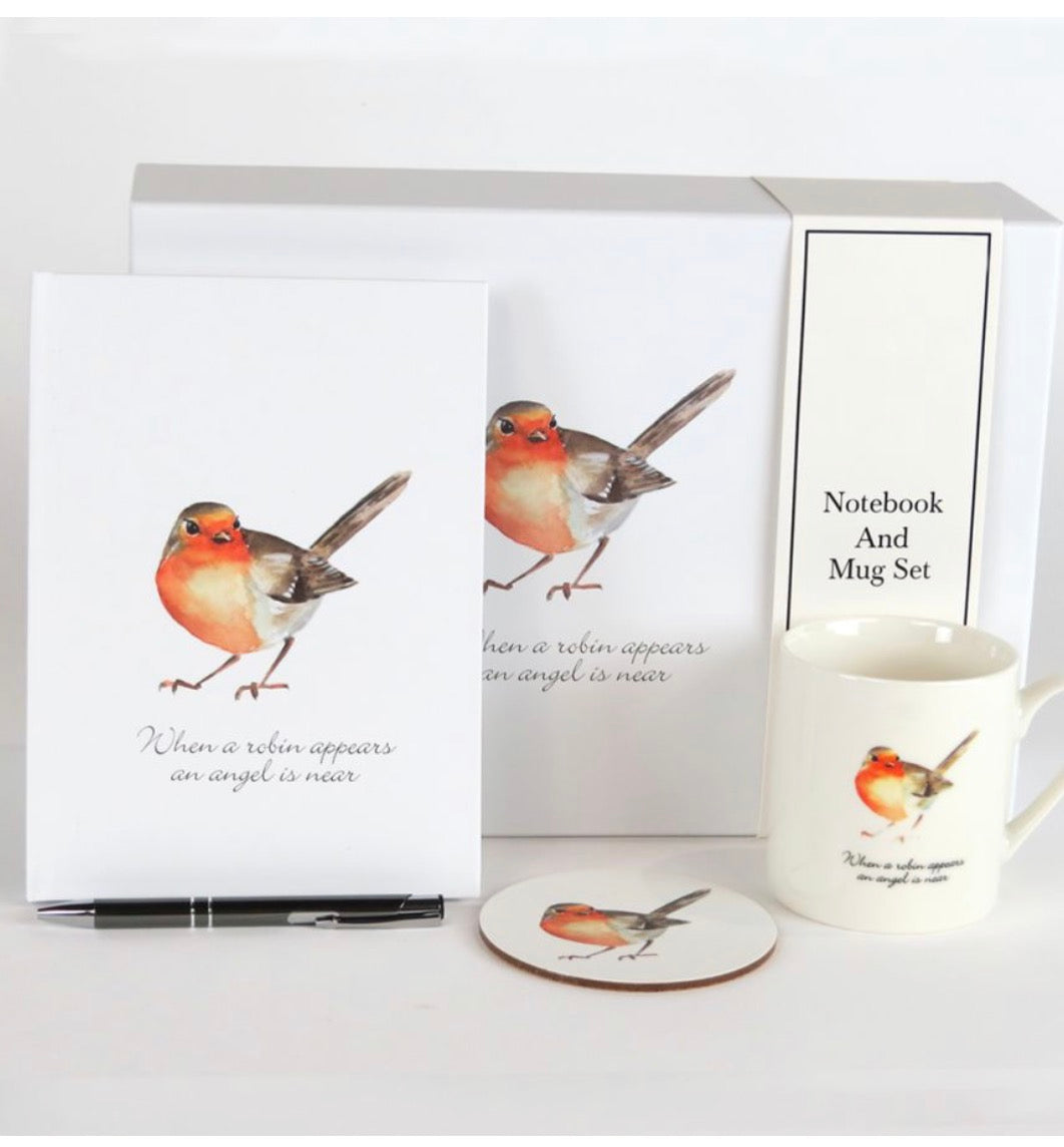 Notebook & Mug Set - Robin