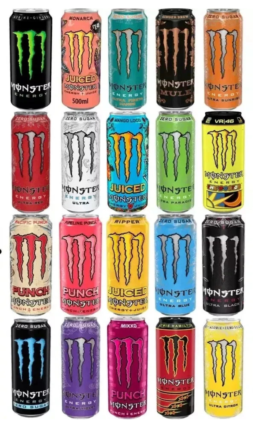 Monster Energy Ultra Calories Drink Cans Mix Drink 500ml Pack of 12