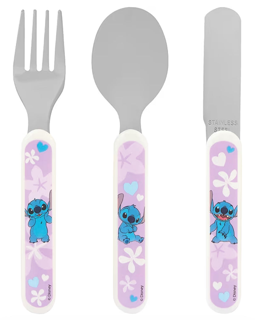 Alien Kids Cutlery Set by Polar Gear 3pc Cutlery Set Disney Gifts for Girls & Boys Lilo & Stitch Gifts Cutlery Made from Food-Safe Stainless Steel & ABS Plastic for Children 36 Months Up