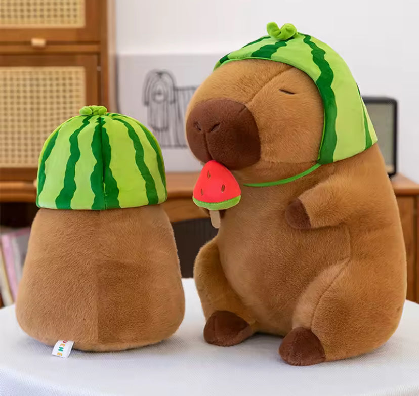30cm Lovely Watermelon Capybara Plush Toy