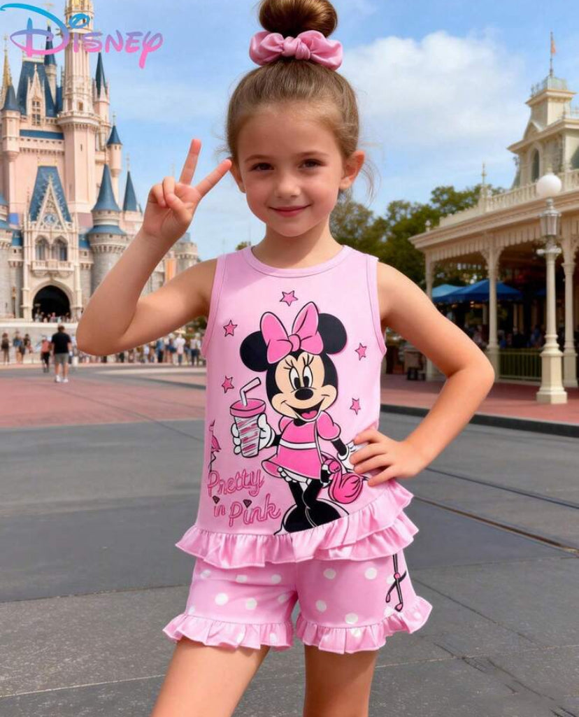 Tank Top And Polka Dot Shorts 2pcs Set