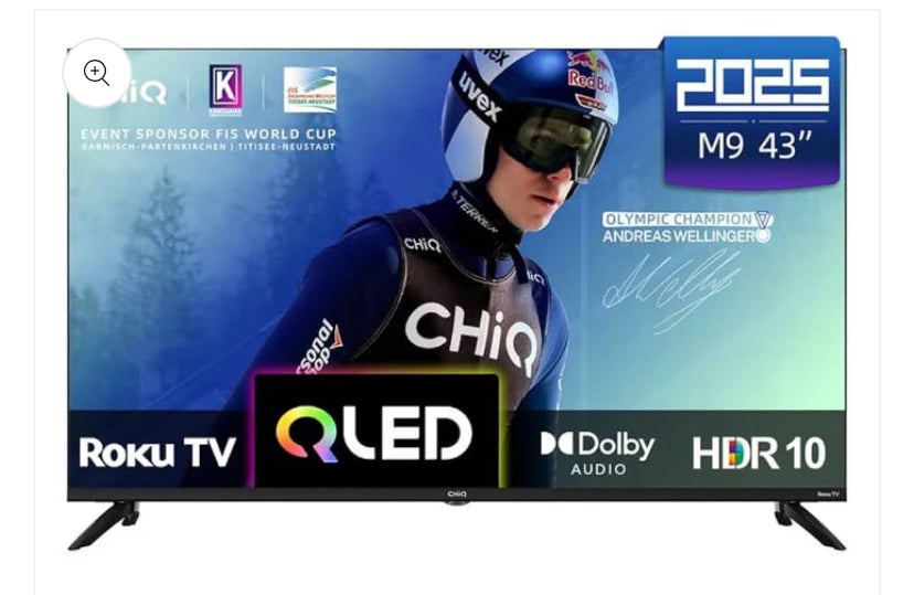 CHiQ U43QM9K 43 inch 4K Smart QLED Roku TV, 4K UHD