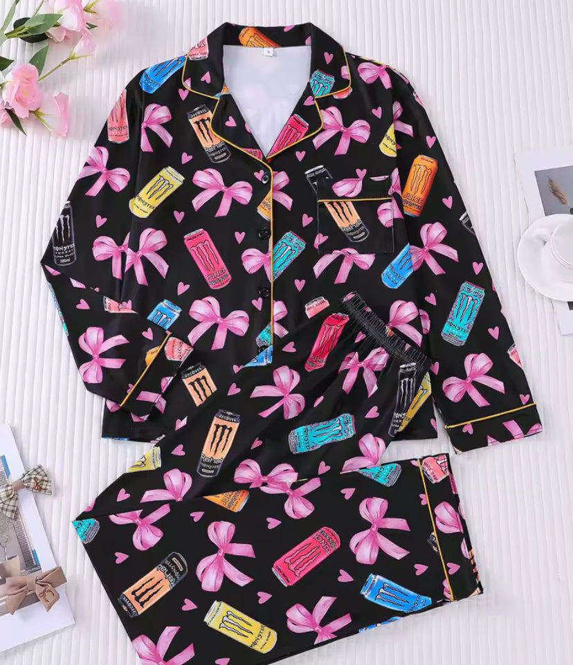 Casual Comfortable Long Sleeve Long Pants Sleepwear