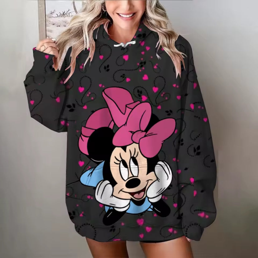 Disney new oversize autumn American hooded sweater