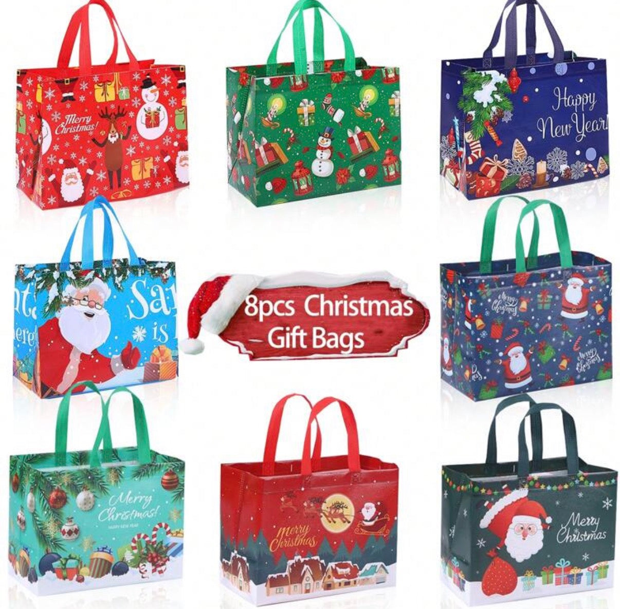 8pcs Extra Large Christmas Gift Bags