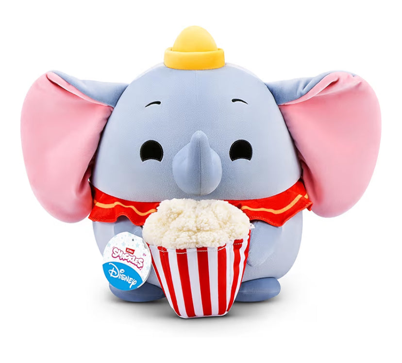 Snackles Disney 14-inch Plush Dumbo&Popcorn (DUMBO) by ZURU, Plush with Snack Accessory