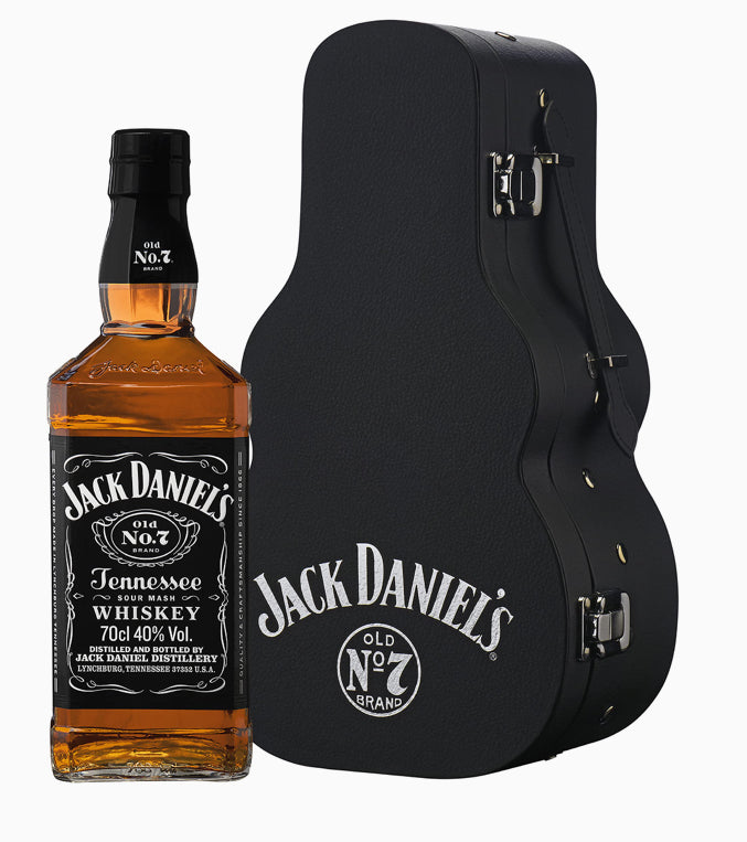 Jack Daniel's Old No. 7 Tennessee Whiskey 70cl, Guitar Case Gift Set