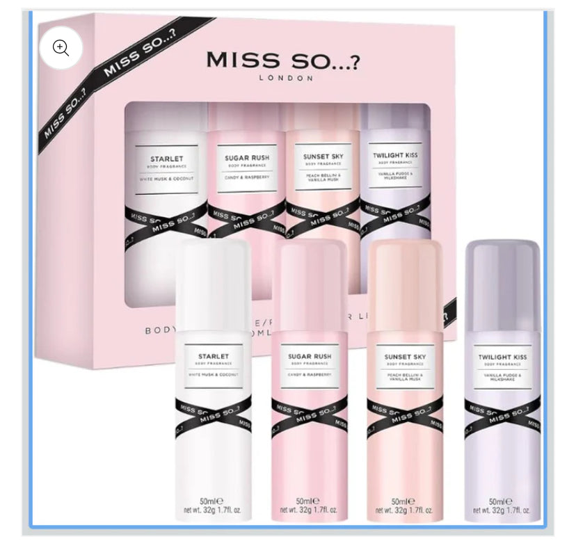 Miss So...? Mini Galore Womens Body fragrance Gift Set 4x50ml