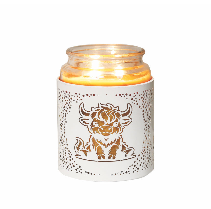 Aroma Metal Highland Cow Silhouette Wax Melt Burner/Candle Holder Various