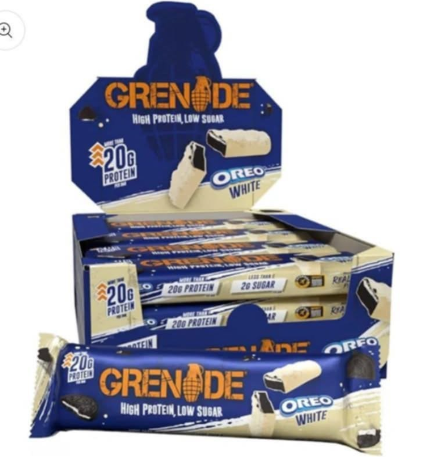 Grenade cookie White Protein Bar - High Protein, Low Sugar, 12 x 60 g