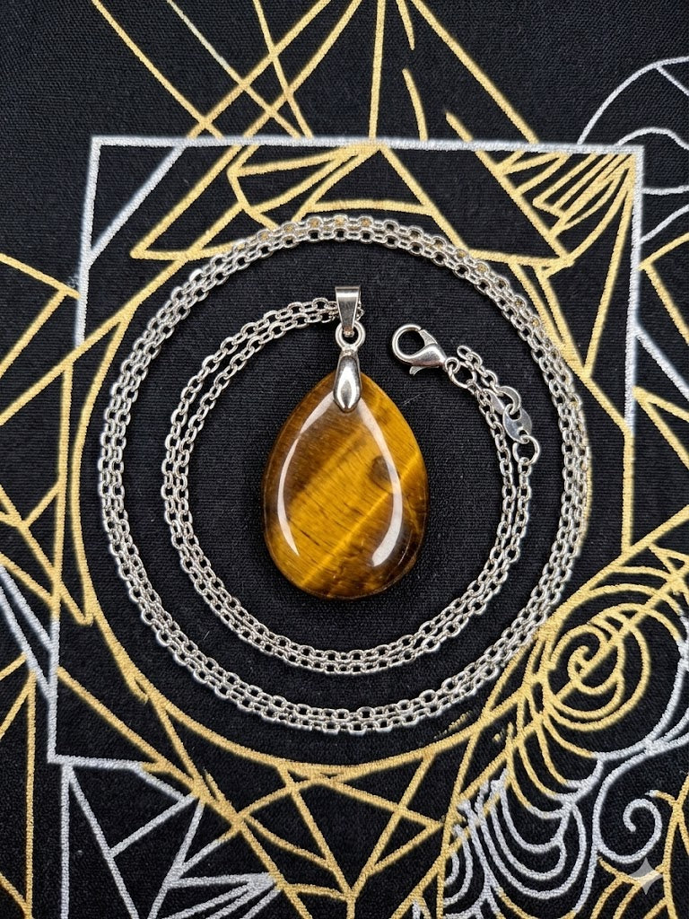 Small Teardrop Pendant Tiger Eye