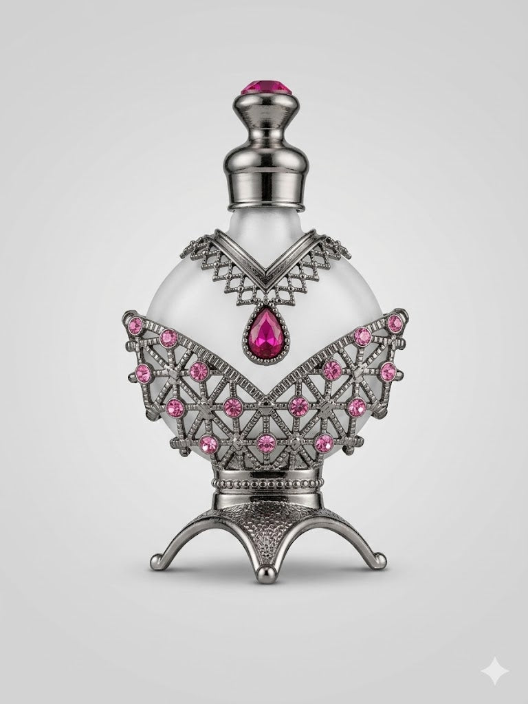Rose Lattice Gunmetal Perfume Bottle (small)