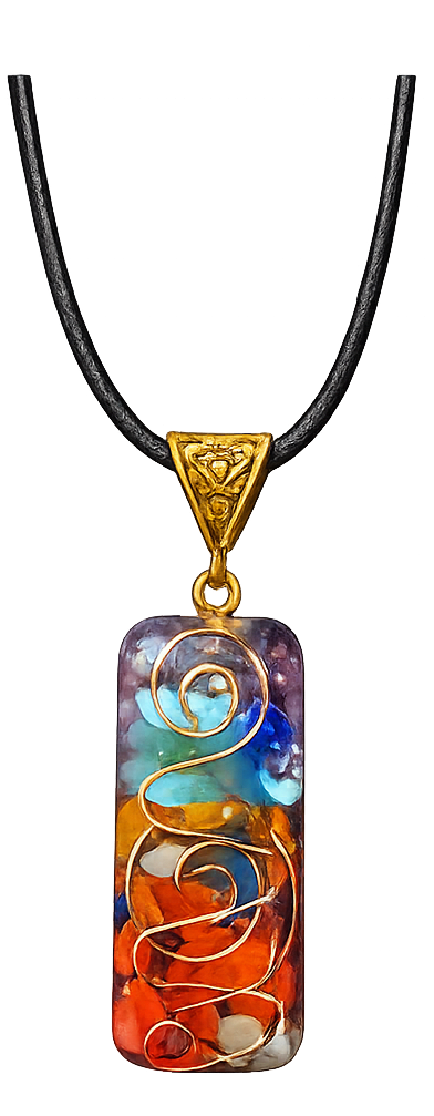 Multi crystal chip Pendant