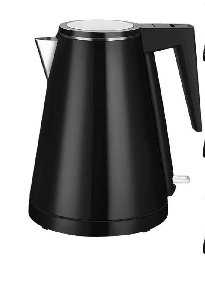 One-Touch Electric Kettle, 1.2L Stainless Steel Personalization Kettle Electric with Auto Shut-Off, BPA-Free & Fast Boil Technology (Black)