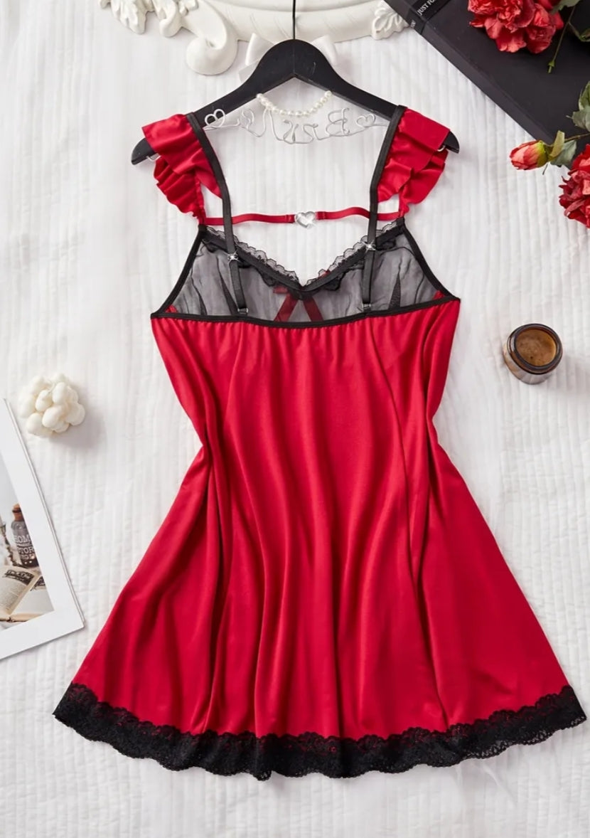 Plus-Size Women'S Elegant Lace Backless Dress with a Bow And Straps