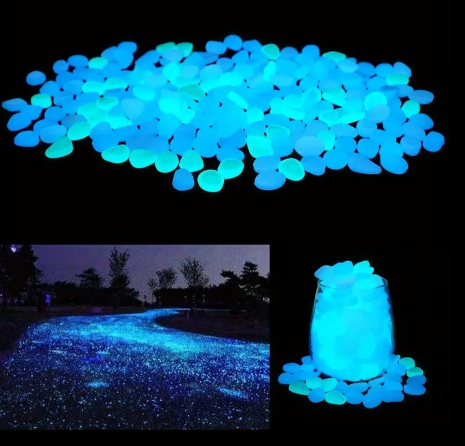 308pcs Set, Glow-in-the-Dark Pebbles for Garden Decor, Potted Plant & Aquarium