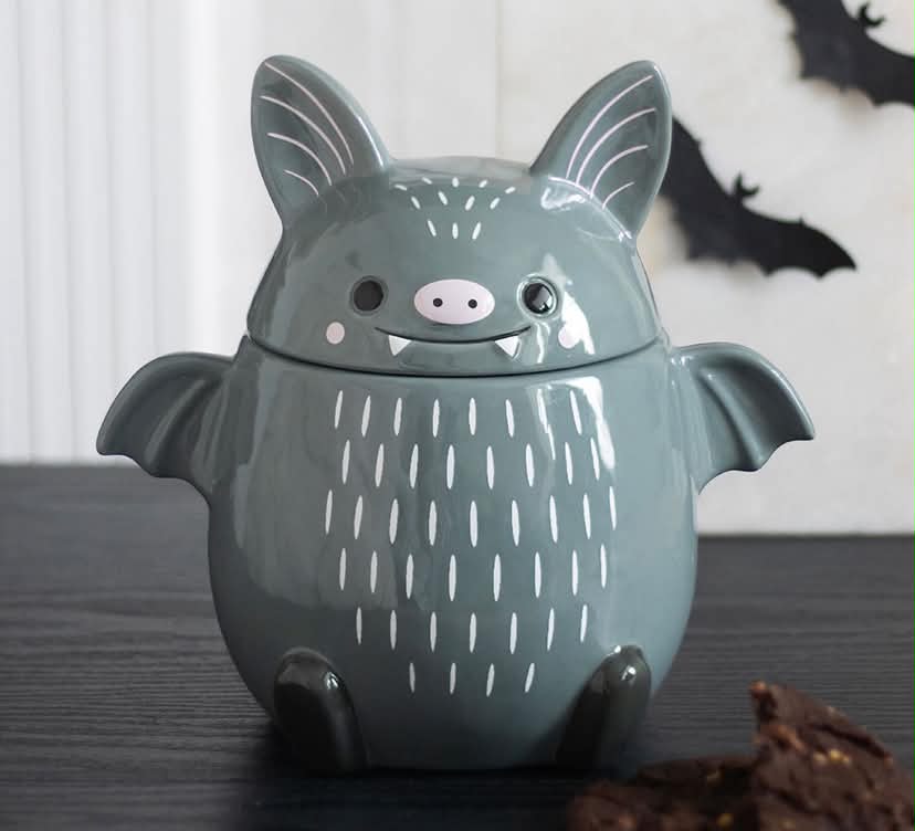 CUTE BAT COOKIE JAR