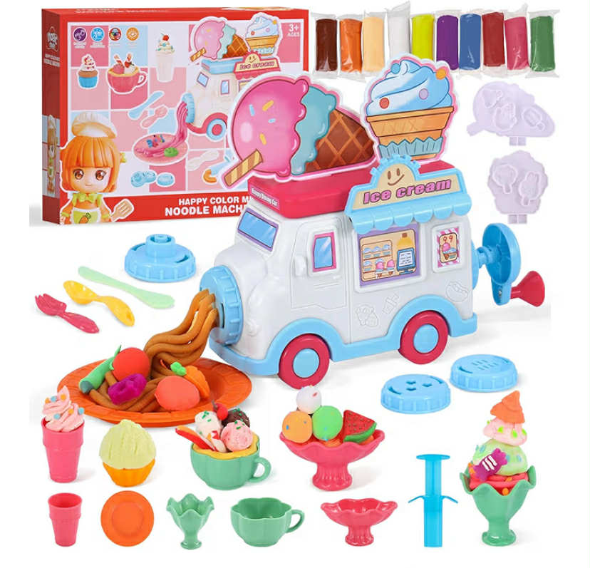 Ice Cream Dining Car Play Color Dough Set