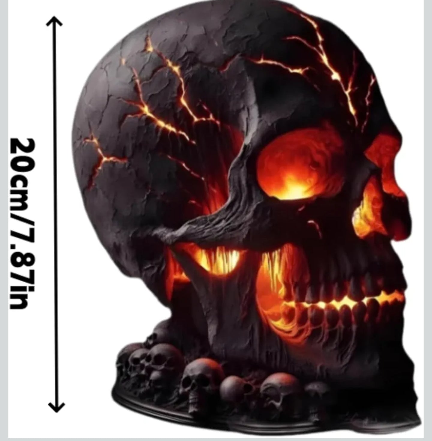 Night Light Skull Statue Desk Lamp, 2025 Gothic Table Lamp, Human Night Light,