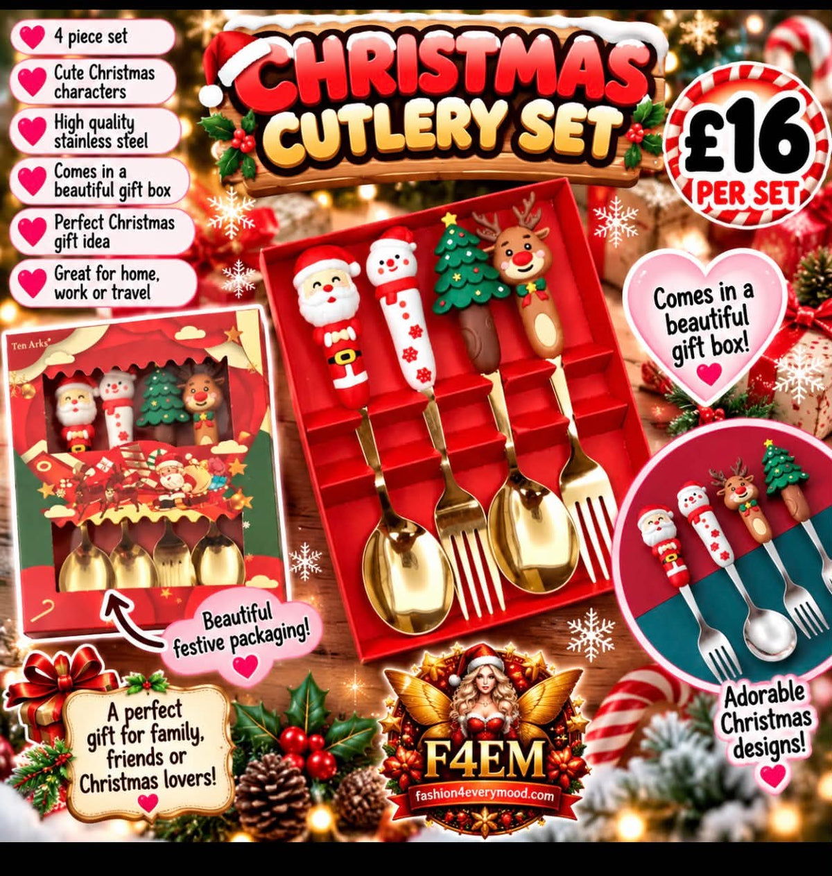 🎄🎅CHRISTMAS CUTLERY GIFT SET🎅🎄