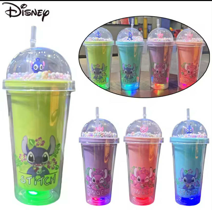 450ml Disney Stitch Children Straw Cup