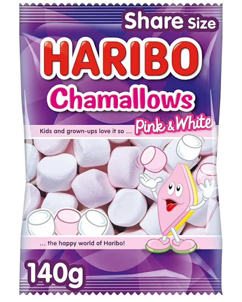 Chamallows Marshmallows 140g bag sweets
X3