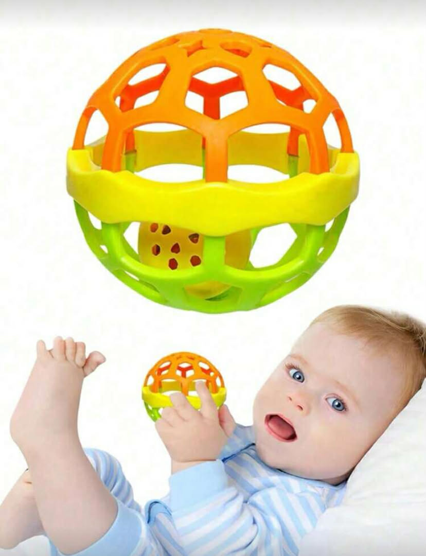 1 pc Montessori Toy Sensory Ball Baby Texture Hand Bell Rattle Ball, Baby Rattle Toy, Early Educational Birthday Gift For Baby And Toddler (Some Parts Will Be Sent Randomly)