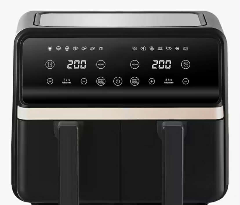 Dual Zone Air Fryer 8L Large Capacity 11 Pre-Set Menus 2200W Oil Free Sync Cook