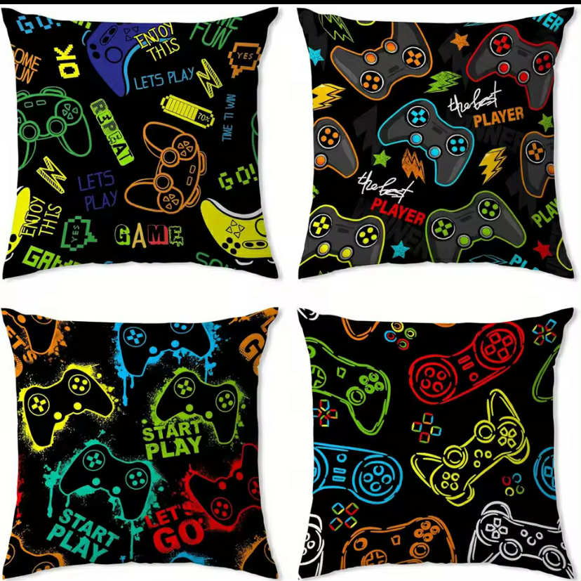 X4 Colorful Game Controllers pillow case