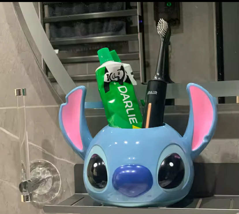 Blue toothbrush holder