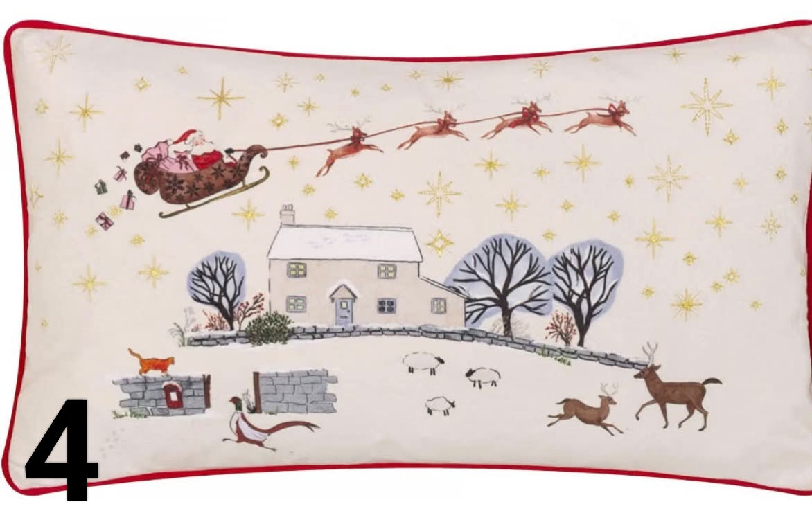 Merry and Bright Fur Cushion Cover (30x50cm)
Embroidered Faux Fur Striped Slogan Festive Holiday Season Case