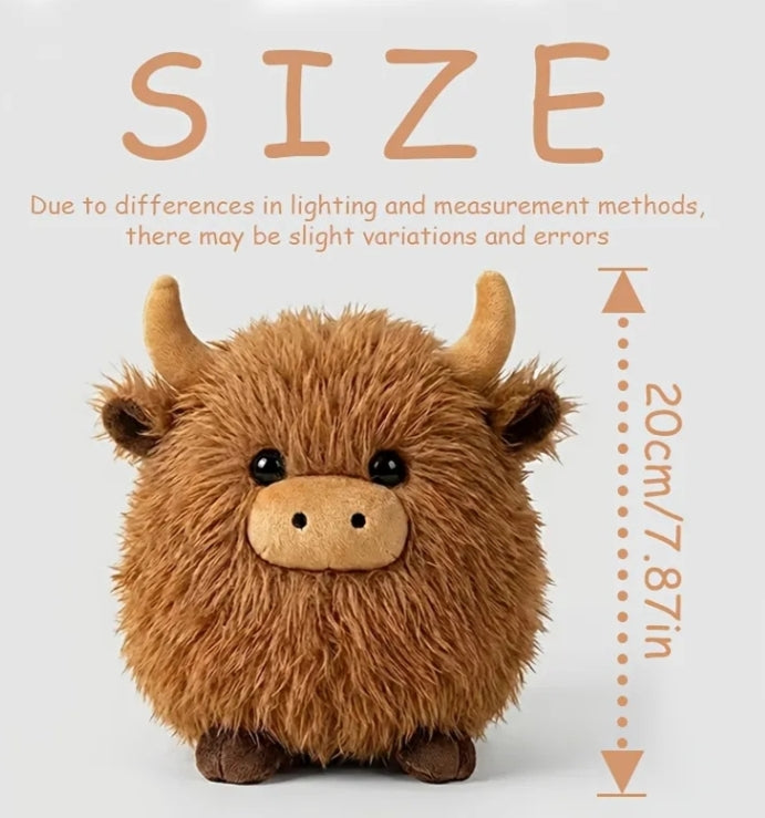 Adorable Highland Cattle Plush Toy Simulation Animal Stuffed Toy Highland Cow Soothing Toy
