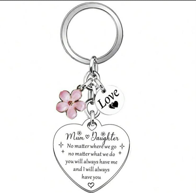 1 pc Mother Daughter Keychain - "Forever My" Birthday,