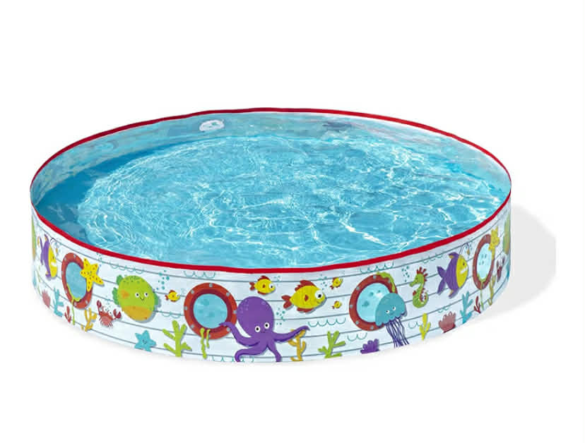 Paddling Fill N Kids Garden Pool with Fun Fish Print, Multicolor, 1.52 m x 25 cm