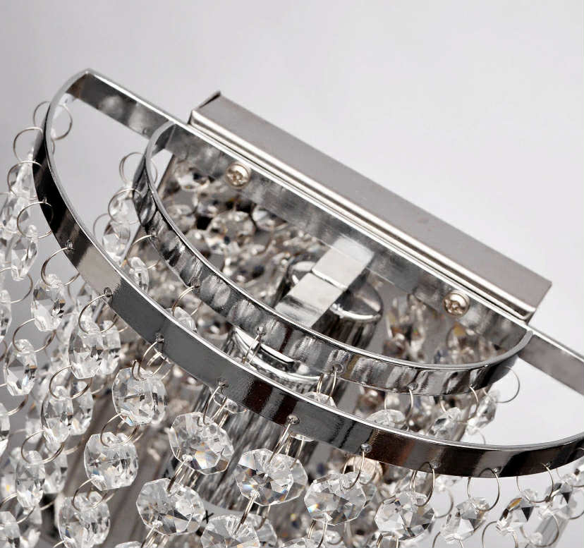 Genuine K9 Crystal Wall Light E14 Chrome Clear Modern Chandelier Walllight