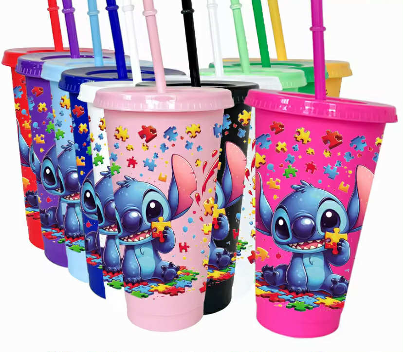 Spider man or Alien cups with Straw's X3 random colour sent out