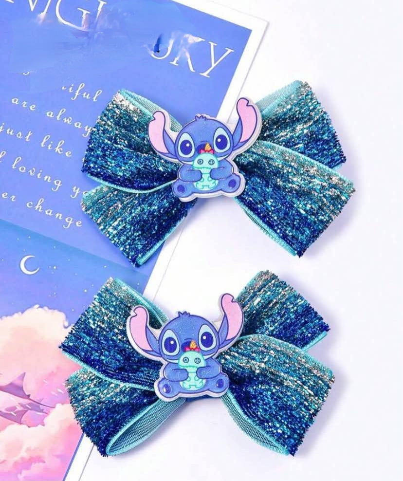 2 pcs Stitch Onion Shaped Hair Clips,