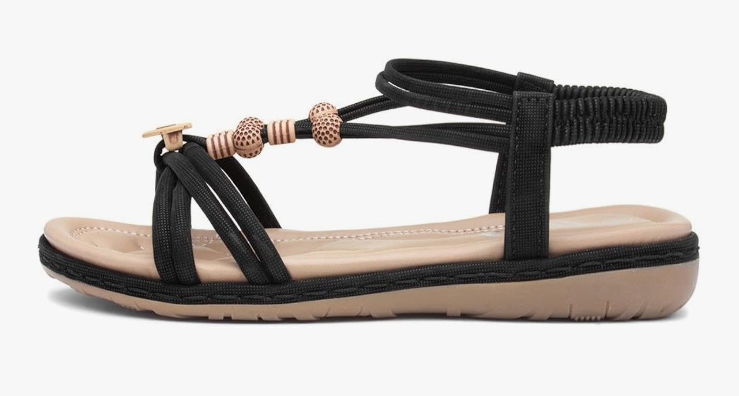 Lilley Womens Black Strappy Sandal