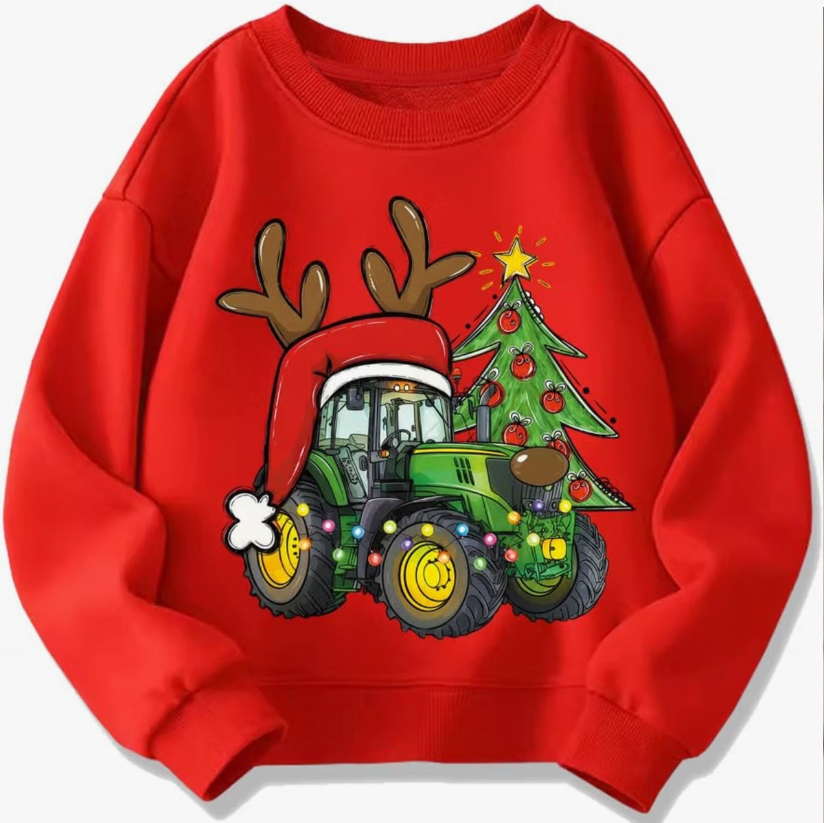Kids Christmas Jumper Kids Sweatshirt
Top Long Sleeve Round Neck Cotton Casual Comfortable