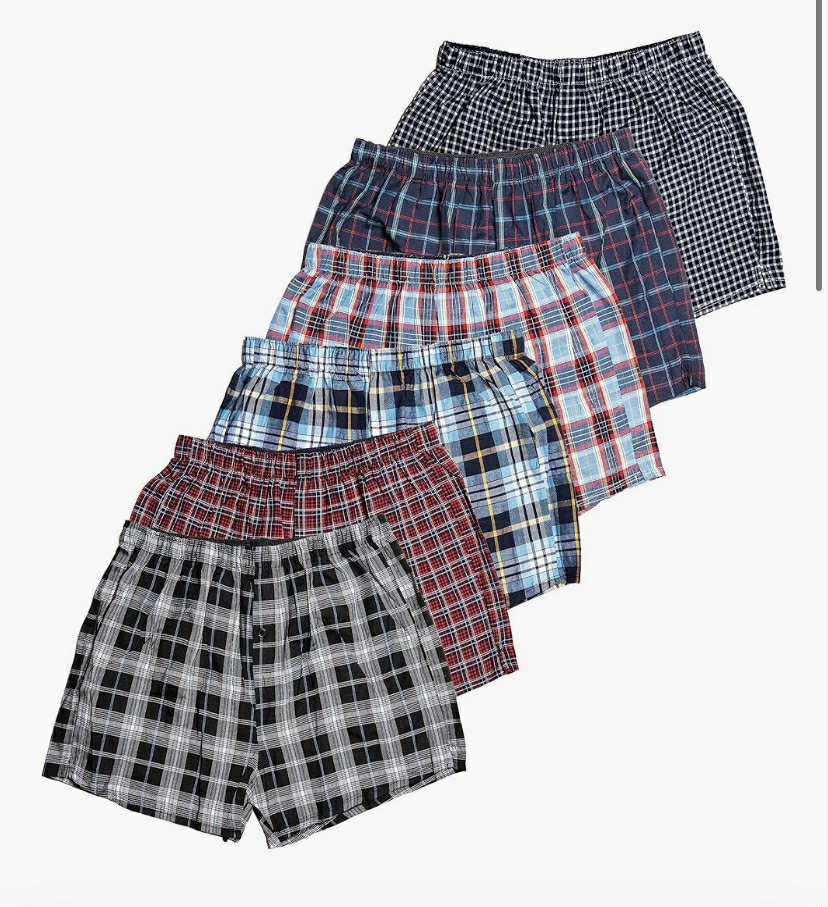 Multipack Classic loose fit Woven Boxer Shorts for Men - 6 pack - Cotton Breathable Underwear Briefs, Mens Boxers Shorts