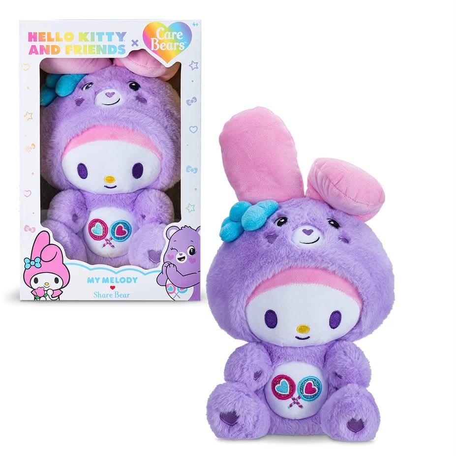 Care Bears x Hello Kitty 30cm Plush, Share Bear as My Melody, 4+