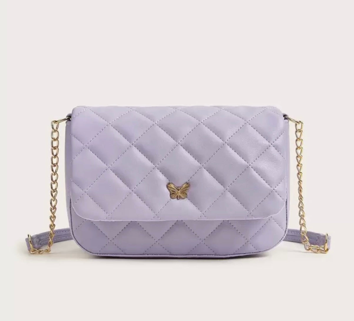 1pc Plaid Patterned PU Leather Crossbody Bag With Chain Strap For Girls, Everyday Use, Fashionable And Cute,