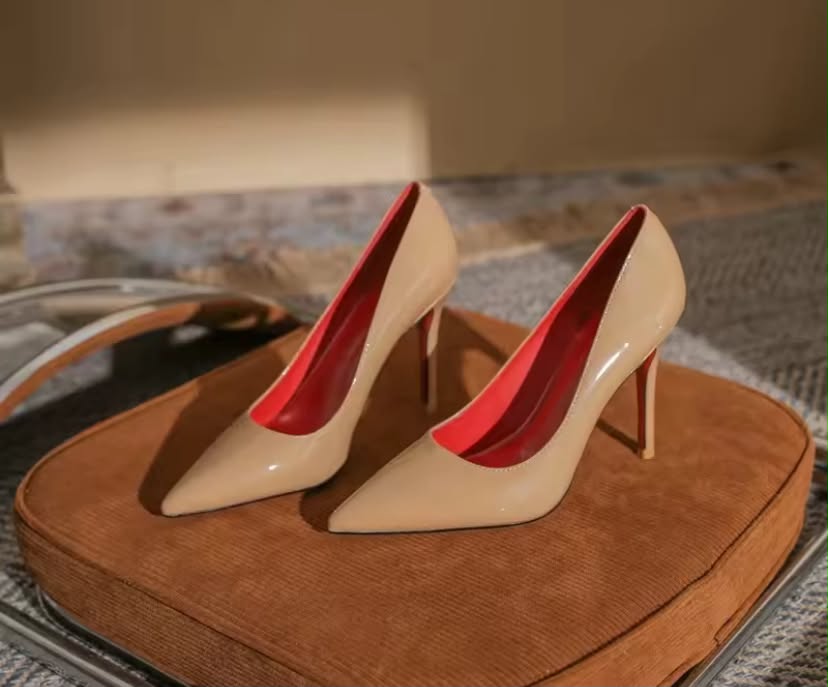 7cm Black Red Sole High Heels Spring Pointed Toe Stiletto
