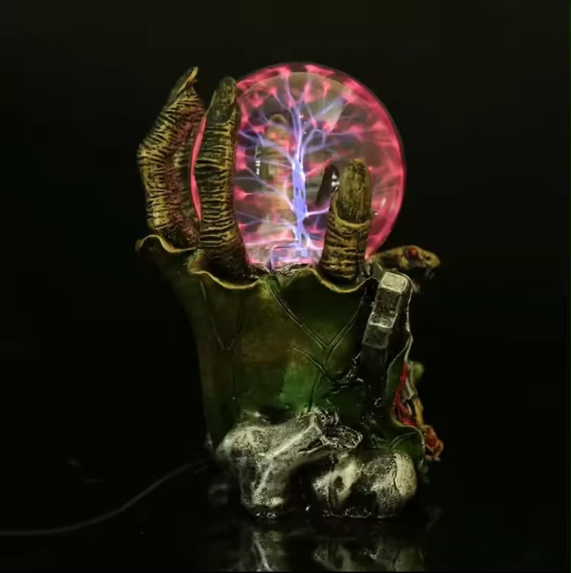Skeleton hand Electrostatic Plasma Ball Sphere